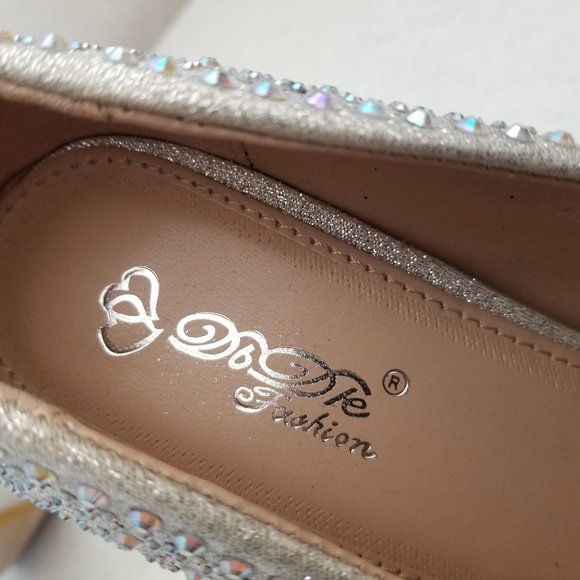 DoDie Silver Rhinestone Covered Stiletto Pumps 8.5 - Picture 8 of 8